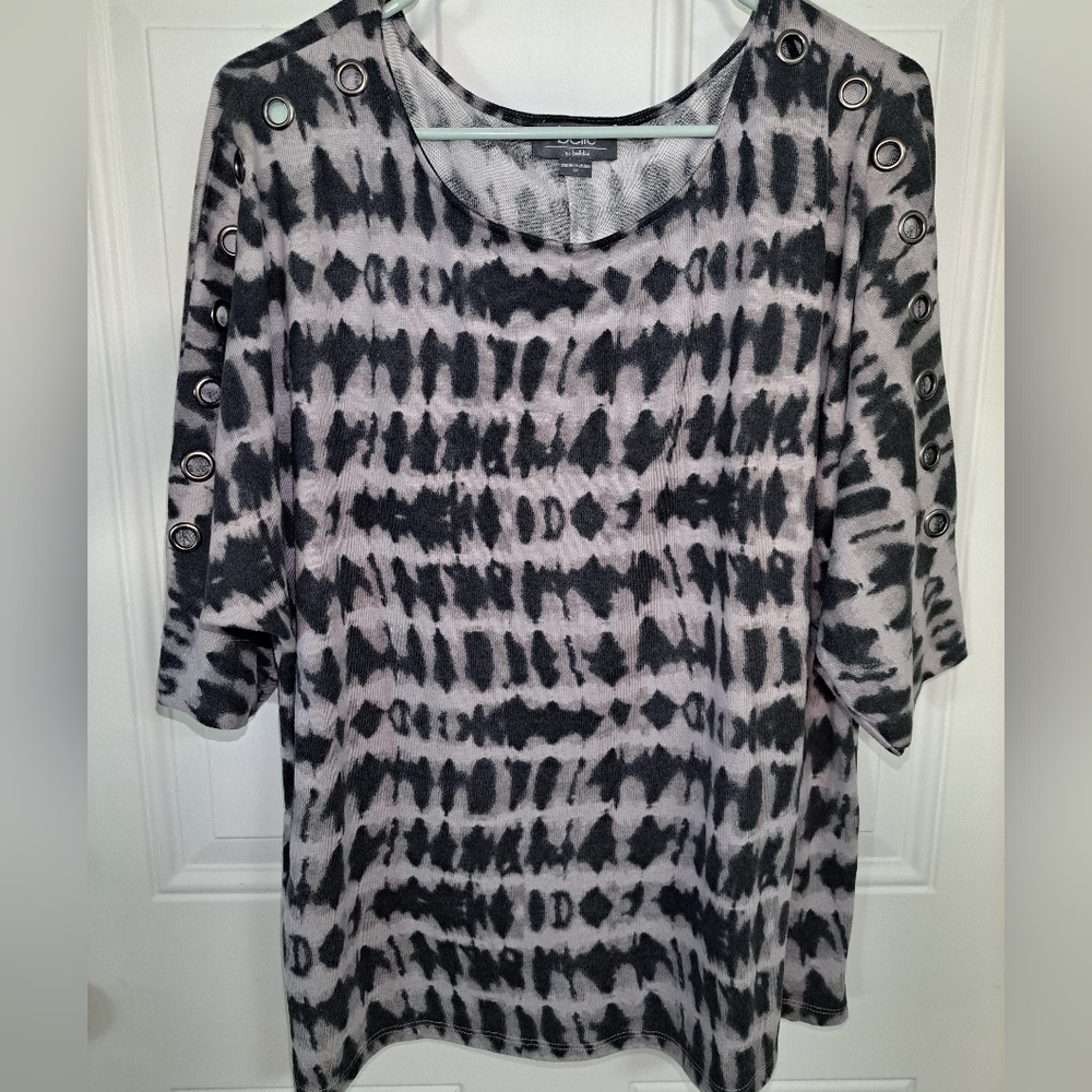 Belle By Belldini Blouse Women's Bicolor Size  1X.